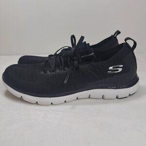 Skechers Memory Foam Sneakers Air-Cooled 12885, Black Dual-lite‎ Size 10 WOMENS